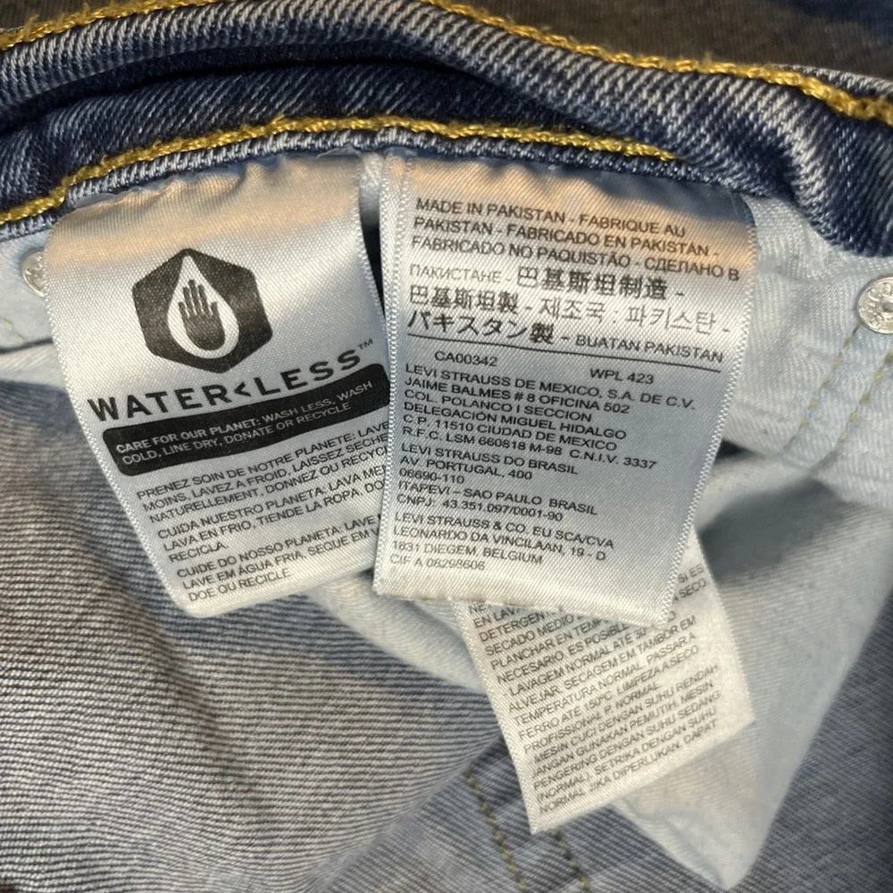 Levis 505 Jeans Mens 38X32 (Fit 38x30) Dark Wash Straight Leg Classic Denim Pant